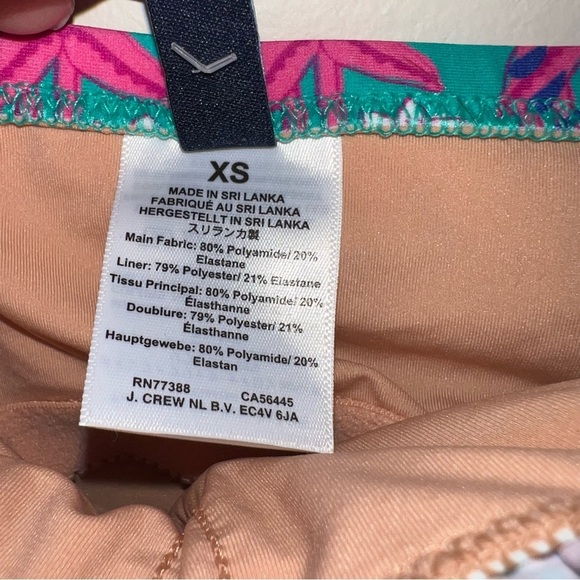 J. Crew Smocked One Piece Swimsuit Turquoise and Pink Size XS - Picture 13 of 14